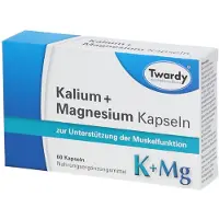 Twardy Gélules de potassium + magnésium Twardy pour soutenir la fonction musculaire, 60 gélules