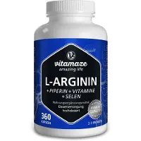 Vitamaze GmbH L-Arginine 750 mg + Pipérine + Vitamine, 360 St KAP