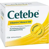 Cetebe Vitamine C gélules retard 500 mg 180 pcs