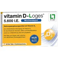 Vitamin D-Loges Comprimés gélifiés de vitamine D-Loges, 5 600 UI, boîte de 60 comprimés