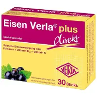 Verla-Pharm Arzneimittel GmbH & Co. KG Fer Verla plus Granulés directs en sticks pour une hématopoïèse saine, 30 sticks. Sachets