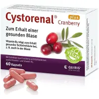 Quiris Healthcare GmbH & Co. KG Cystorenal Cranberry plus gélules pour maintenir une vessie saine, 60 gélules