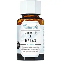 Naturafit Power & Relax gélules pour les personnes stressées de tout âge, 60 gélules