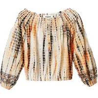 Desigual Femmes, Chemisier, Beige Cotton Women T-Shirt, Beige, (XXL)