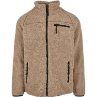 Brandit Veste en polaire camel / noir