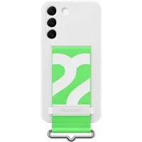 Samsung Galaxy S22 Back Cover Silicone avec Sangle Blanc
