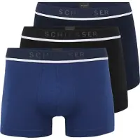 Schiesser Boxers bleu marine / gentiane / noir / blanc