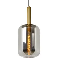 Lucide Lampe suspendue moderne verre fumé abat-jour or JOANET 1xE27 40W