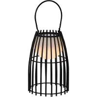 Lucide Lampe de table LED FJARA noire 0,3 W, nuances de blanc, 30 lm, métal, dimensions : 25 x 17,5 x 17,5 cm, IP44,