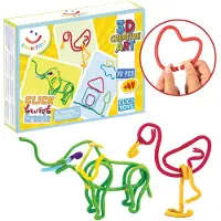 Clics Toys Ensemble de construction magnétique Spaghetteez 70 pièces