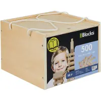 Bblocks Blocs de construction en boîte de rangement, 500dlg.