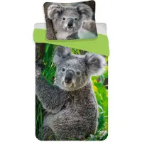 Koala Enfants adultes Literie Couple Sauvage Eucalyptus Couette 140x200 + oreiller 70x90 cm Oreiller 100% coton