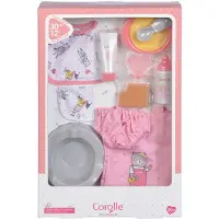 Corolle - Grands accessoires ensemble pour le lundi de 11 " " Baby Dolls 11 pieces comprend un sac fourre-tout de la sucette de la bouteille de