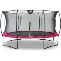 Exit Silhouette Trampoline ø427cm – Sur pieds – Rond – Trampoline de Jardin – pour Enfants – Rose