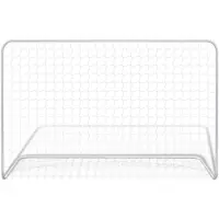 vidaXL But de football avec filet 182x61x122 cm Acier Blanc