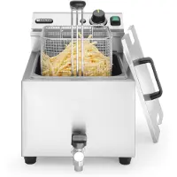 Hendi Friteuse électrique de 8 litres avec robinet de vidange, 230 V, 3,5 kW