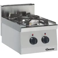 Bartscher Cuisinière à gaz 2 feux série 600 1317433