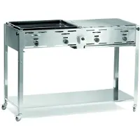 Hendi Barbecue à gaz avec base et roulettes