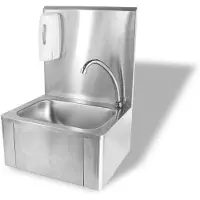 Hendi Lave-mains | Inox | Commande Genou | 40x33,5x20/57 cm