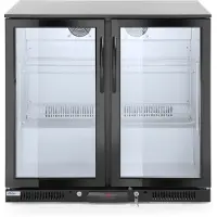 Hendi Réfrigérateur de bar Arctic avec 2 portes vitrées verrouillables et 4 étagères, capacité de 180 litres
