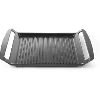 Hendi Plaque de gril pour cuisinière à induction, 390x260x(H)35mm