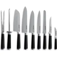 Hendi Set de couteaux, 9 pièces, noir, 445x260x(H)65mm