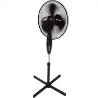 Syntrox Germany Syntrox Ventilateur numérique sur pied avec télécommande et oscillation Noir