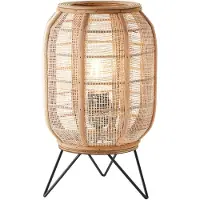 Brilliant Lampe de table Tanah E27 40 W noir/naturel