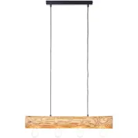 Brilliant Lampe suspendue en bois Trabo Bois 4 lumières avec noir