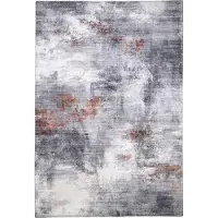 FRAAI Tapis moderne | Strong Gris/Terracotta | 80x150cm | Gris | Rectangulaire | Tapis