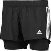 Adidas Short PACER 3S 2 IN 1 femmes - Noir - EU XS