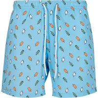 Urban Classics Shorts de bain bleu clair / jaune / blanc