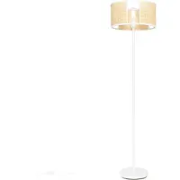 QAZQA Lampadaire oriental blanc avec rotin 40 cm - Akira