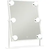 Uniq Miroir de maquillage Hollywood avec éclairage LED et fonction tactile - Blanc