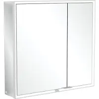 Villeroy & Boch My View Now armoire de toilette apparente, 2 portes, avec éclairage, avec interrupteur marche/arrêt, compatible Smart Home, 800x750x168mm, A4578000