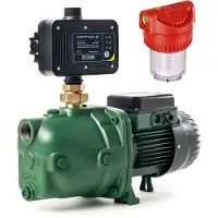 DAB Pompe de jardin Jet 102 M + Control-D avec Tuyau d'aspiration 7 mètres et Filtre - 1130 W 3,6 m³/h Monophasé 230 V