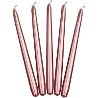 Party Deco Bougie pour chandelier or rose 24cm (10pcs) (10 pcs)
