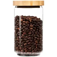 Klarstein Bocal empilable avec couvercle en bambou 750 ml empilable hermétique