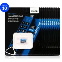 ISTORAGE microSD Card (10-Pack) (128 Go, microSDXC, U3, UHS-III), Carte mémoire, Bleu, Noir