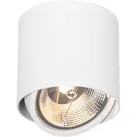 QAZQA Spot apparent intelligent blanc rotatif et inclinable avec Wifi GU10 111mm - Impact