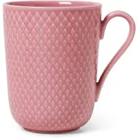 Lyngby Porcelæn Rhombe Color Mug With Handle-33 Cl Mug Rose