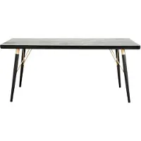 Nordal Table à manger - bois noir