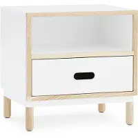 Normann Copenhagen Table de chevet Kabino blanche