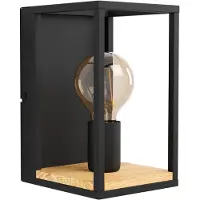 Eglo Applique Libertad noir avec du bois