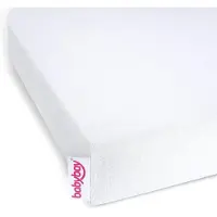 Babybay Drap-housse de luxe en coton biologique pour modèles avec extension latérale Original, Maxi, Midi et Boxspring, blanc, 89 x 65 cm (1 unité)