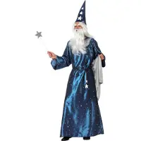Atosa Bright Wizard Costume Bleu M-L Enfants