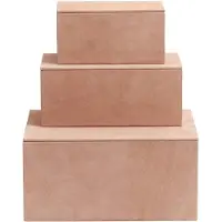 Nordal Boîtes de rangement lot de 3 pièces - rose