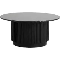 Nordal Table basse Erie - noir Ø90cm