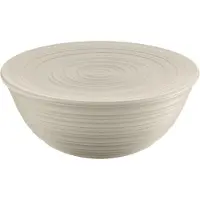 Guzzini Tierra Saladier Avec Couvercle En Plastique Recyclé Taupe 30 Cm