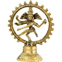 Bahadra Shiva Nataraj laiton unicolore -- 264 g ; 13 cm